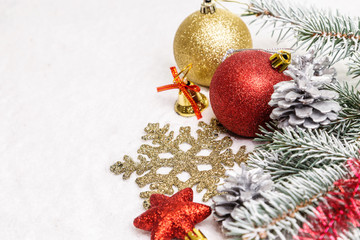 Image with Christmas ornaments.