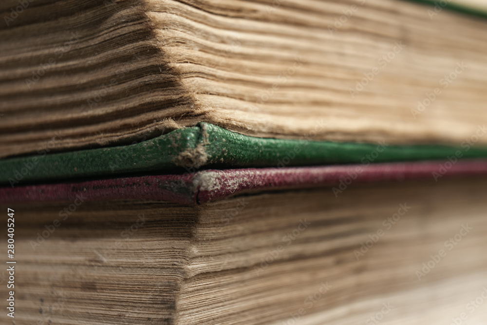 Aufkleber close up pages of book background. macro view.