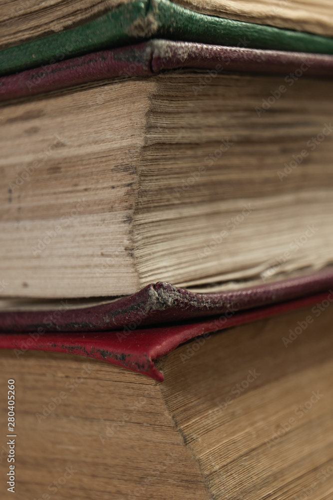 Aufkleber close up pages of book background. macro view.