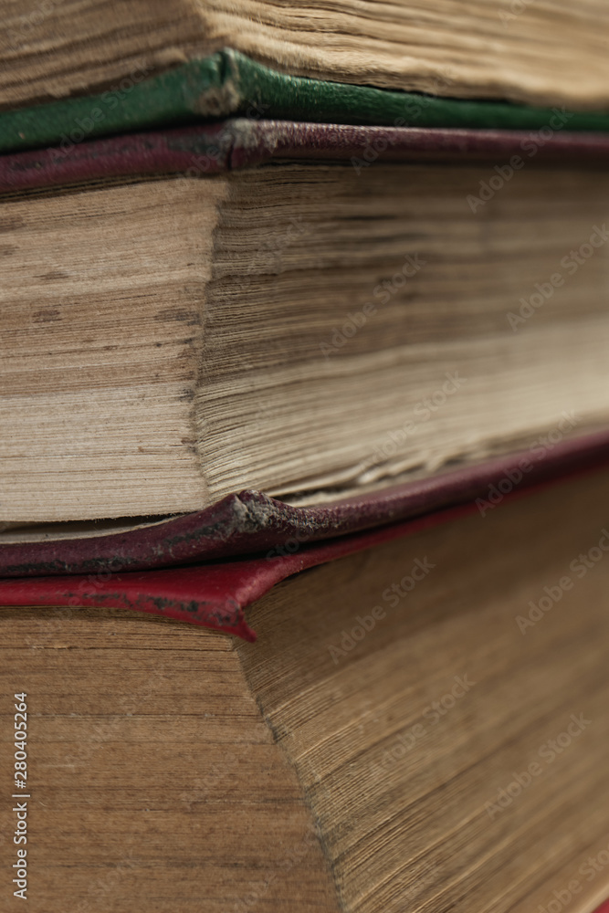 Aufkleber close up pages of book background. macro view.