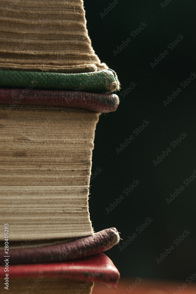 Aufkleber close up pages of book background. macro view.