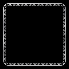 Simple Vector Silver Square Frame for Certificate, Placard or other element design Related, at Black