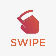 swipe concept logo vector, modern minimalist