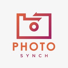 vector logo camera photo concept modern minimalist