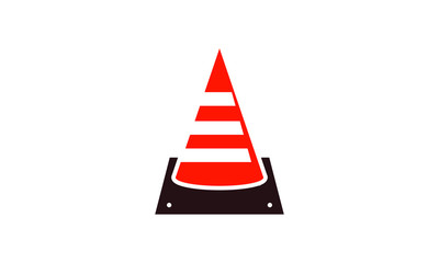 Traffic cone icon. vector graphics