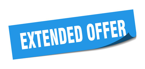 extended offer sticker. extended offer square isolated sign. extended offer