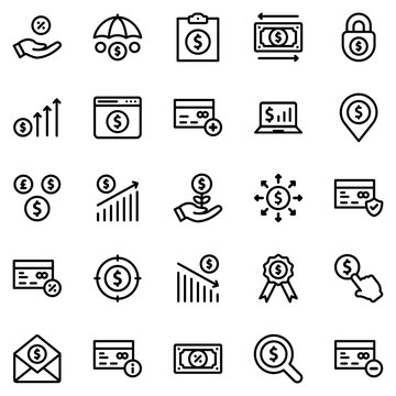 Business Line Icon Set - 2