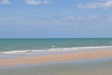 Beautiful cha am beach in Thailand.