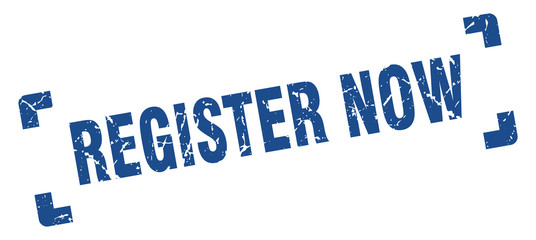 register now stamp. register now square grunge sign. register now