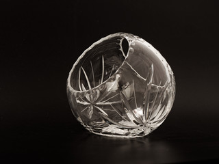 crystal glass candy on a black background