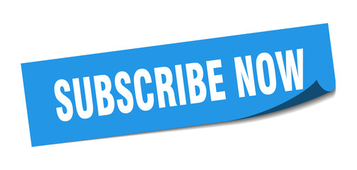 subscribe now sticker. subscribe now square isolated sign. subscribe now