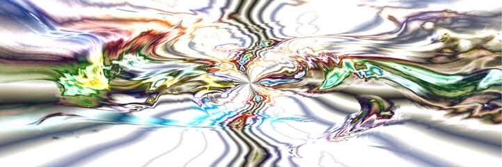 Fototapeta premium Digital Art, panoramic abstract objects, Germany