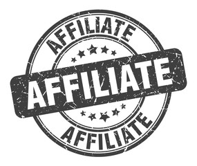 affiliate stamp. affiliate round grunge sign. affiliate