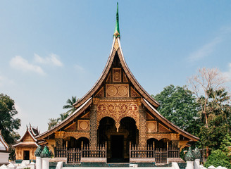 Golden Buddha hall  at Wat Xieng thong, Luang Prabang - Laos - 280414069
