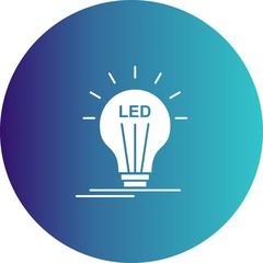 Fototapeta premium Led bulb icon for your project