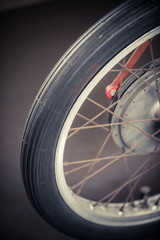 Vintage motorcycle wheel