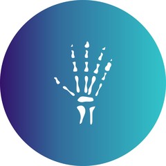 Obraz premium Hand x-ray icon for your project