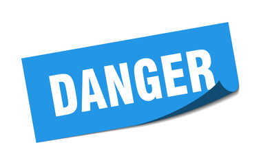 danger sticker. danger square isolated sign. danger