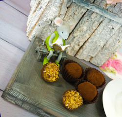 healthy energy protein bars and almond apricot truffles