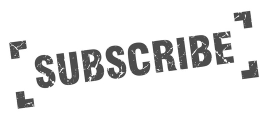 subscribe stamp. subscribe square grunge sign. subscribe