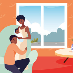 couple with baby pregnancy and maternity