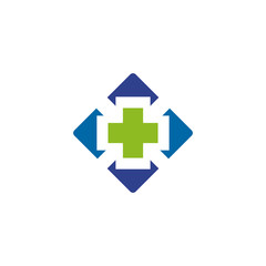 Medical and health care logo design vector template