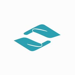 Help hands icon vector
