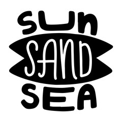 Summer lettering composition with decor.