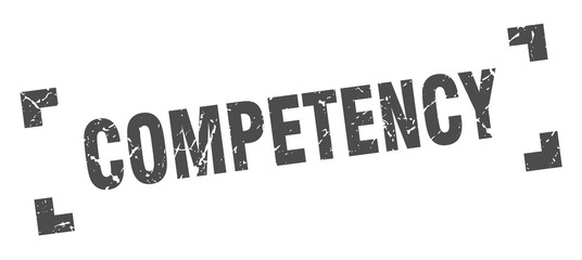competency stamp. competency square grunge sign. competency