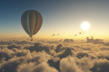 Explore with hot air balloon