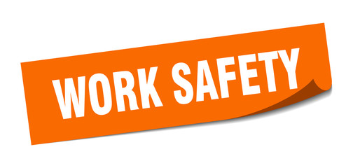 work safety sticker. work safety square isolated sign. work safety