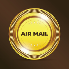 set of gold vintage badges and labels