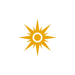 Sun logo design inspiration vector template