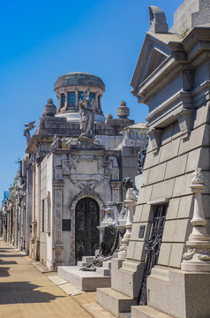 La Recoleta Cemetery located in the Recoleta neighbourhood of Buenos Aires, Argentina