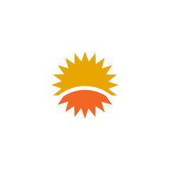 Sun logo design inspiration vector template