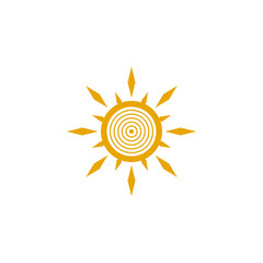 Sun logo design inspiration vector template