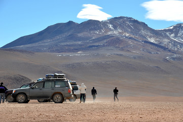 travelling through the andean mountains in bolivia, peru and chile to geysers, lagunas, la paz,...
