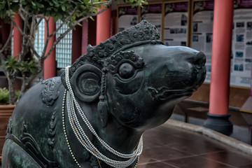 statue of rat or mushika vahana or Hindu God Ganeshas Mount as in mythology