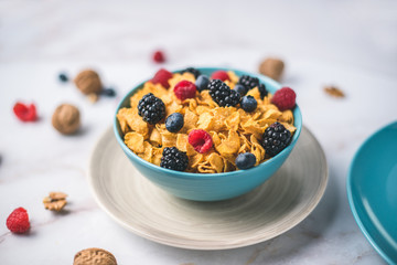 Cereales con frutas saludable