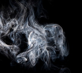 Smoke on black background