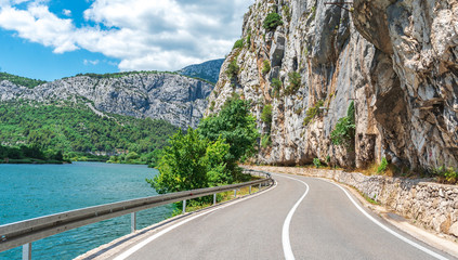 Road to the sea on a summer sunny day.