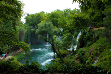 Kursunlu Waterfalls in Antalya, Turkey. Kursunlu selalesi