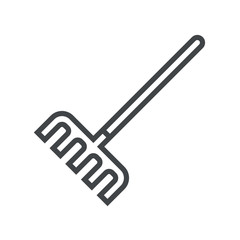 Line icon garden rake