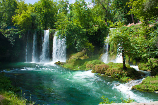 Kursunlu Waterfalls in Antalya, Turkey. Kursunlu selalesi