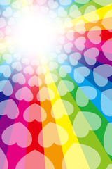 #Background #wallpaper #Vector #Illustration #design #free #free_size #charge_free #colorful #color rainbow,show business,entertainment,party,image  ベクターイラスト背景,レインボー,ハートパターン,楽しい,ハッピー,パーティー素材,広告宣伝ポスター