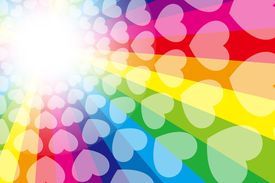 #Background #wallpaper #Vector #Illustration #design #free #free_size #charge_free #colorful #color rainbow,show business,entertainment,party,image  ベクターイラスト背景,レインボー,ハートパターン,楽しい,ハッピー,パーティー素材,広告宣伝ポスター
