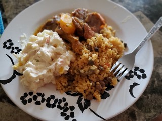 rice with minced meat and vegetables