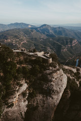 overlook at Montserrat Monastery, Bages, Barcelona, Spain