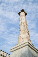 Detail of Column of Marcus Aurelius in Rome Italy