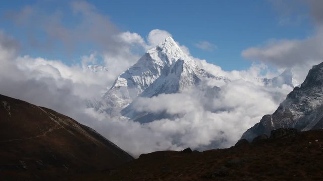 Ama dablam is a mountain in the Himalaya range of eastern Nepal. The main peak is 6,812 m.Ama dablam is one of the most beautiful mountain in the World popularly known asMatterhorn of the Himalaya